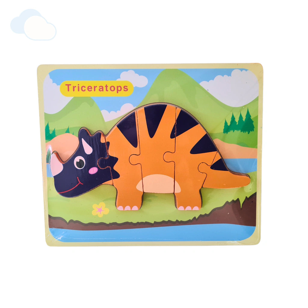 Dino paket 3 – drvene slagalice Tiranosaurus, Triceratops i Stegosaurus – slika 3